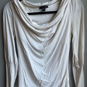 Bebe Elegant White Top